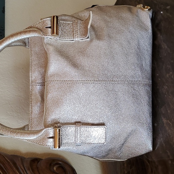 Jimmy Choo Metallic Silver Satchel - Picture 7 of 16